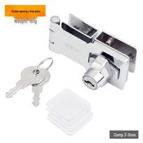 No-Drill Glass Cabinet Lock for Display and Showcase Doors: Single and Double Door Compatible