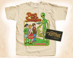 Don't talk to strangers T-Shirt Vintage Natural color Men's T-Shirt DTG Digital Print SIZES S M L XL 2XL 3XL 4XL 5XL 2XL beige