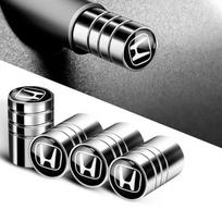 4 pcs For Honda Civic Accord Crider City XRV CRV HRV Inspire Fit Odyssey Envix Metal Car Wheel Tire Valve Caps Stem Case Covers cwvc57 gray