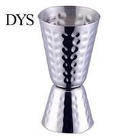 Elegant Metal Shaker for Bar Counter Hammered Cocktail Cup/Measuring Cup, Durable Food Grade Stainless Steel Set Bartending Mixing Shaker, Built-in B sidabras