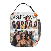 Katseye Poster Insulated Lunch Bag Portable Lunch Container Thermal Bag Tote Lunch Box Work Travel Bento Pouch One Size black