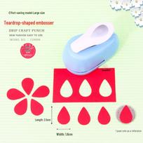 Raindrop Journal Embosser: Teardrop Paper Punch & Mold Tool white