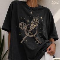 Hecate Symbol Shirt, Witchcraft Apparel, Pagan Symbols Tee, Mythology T-Shirt, Celestial Tee Comfort Colors 100 black