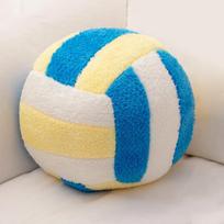 20-24cm Simulation Volleyball Ball Plush Toy Cute Volleyball Props Pillow Accompany Soft Birthday Gifts Room Decor 20cm mėlyna