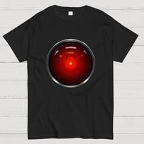 HAL 9000 Cotton Casual Cool Loose T-Shirt XL juoda