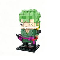 One Piece Luffy Zoro Chopper Hancock Building Blocks Mini Bricks Model Toy Collectible Decor For Children Adults Gifts Bricks green
