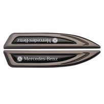 2 VNT 3D Metalinis Stilingas Automobilio Kėbulo Sparno Emblemos Lipdukas Mercedes Benz C180 C200 C260 C300 W108 W124 W126 W140 E2 black