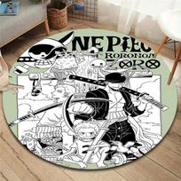 One Piece Roronoa Zoro Round Area Rug Carpet Rug For Living Room Bedroom Sofa Playroom Decor Nonslip Floor Mat 100cmx100cm