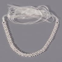 Rhinestone Trim Prom Dress Belt Pearl Accents Pearl Belt Shimmering Bridal Belt  Formal Event 07 gray