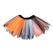 Summer Rainbow Tutu Skirt Tulle Colorful Dance Pettiskirt Netting Ballet Skirts orange
