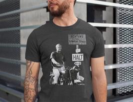 The Great Escape Shirt, Steve McQueen Tshirt, Racer biker vintage t-shirt, Motorcycle Printed Shirt, Funny Husband Gift, Bullitt Shirt M gray