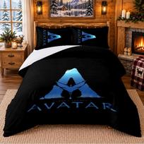 Avatar Pattern Bedding 3Pcs Set Bed Sheet And Pillowcases For Indoor Bedroom 140cmx200cm