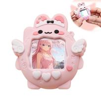 For Tamagotchi Connection Bunny Silicone Protective Case Anti Fall Cute Carton Game Console Shell Gifts  Accessories rožinė