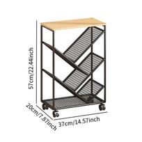 Book Trolley with Stable Storage Space for Books Magazines Folders at Home juoda
