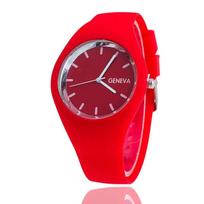 Geneva Women Sport Watches Cream Color Ultra-thin Fashion Gift Silicone Strap Leisure Watch Women Women's Jelly Watches brown