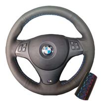 Automobilio vairo apdangalas BMW E81 E90 Pack M Sport M3 E91 E92 E93 E87 E82 E88 X1 E84 Rankomis siūtas mikropluošto oda Three Thread gray