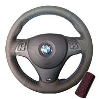 Automobilio vairo apdangalas BMW E81 E90 Pack M Sport M3 E91 E92 E93 E87 E82 E88 X1 E84 Rankomis siūtas mikropluošto oda Red Thread