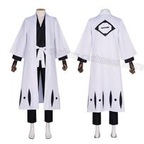 Aizen Sousuke Cosplay Costume Wig Bleach Cosplay Thousand Year Blood War Gotei 13 Team 5 Captain Robe Kimono Outfits XL white