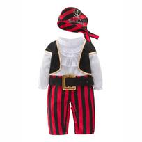 Baby Costume Pirate Captain Costumes for Baby Boy Toddler Halloween Christmas Birthday Party Cosplay Fancy Clothes Set 80 (6-12Months) black