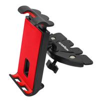 Universal 4 - 11 inch Tablet Holder Car CD Slot Tablet Bracket Mobile Phone Holder Mount Stand Rotatable For iPad Samsung Pad raudona