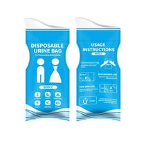 900cc Disposable Portable Urinal Bag for Unisex Long-Distance Travel & Traffic Jams Cotton Sheet Type mėlyna