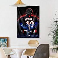 Neymar Jr Football Legend Aesthetic Tapestry Cozy Warm Made for Dorm Wall Studio Wall Reading Corner Versatile Decor Hand Painted Style 100cmx150cm