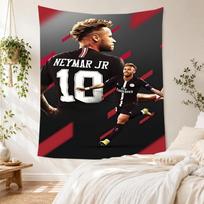 Neymar Jr Football Legend Aesthetic Tapestry Cozy Warm Made for Dorm Wall Studio Wall Reading Corner Versatile Decor Hand Painted Style 150cmx200cm