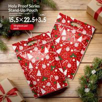Clear Resealable Christmas Zip Lock Bags 50Pcs With Handles Portable Xmas Party Candy Cookie Bags for Home Holiday Celebrations A