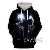 Daft Punk  Roko  3D spausdinti  Su gobtuvu megztiniai Hoodies Harajuku Hoodie megztiniai HIP HOP viršutiniai drabužiai moterims/vyrams 4XL gray
