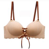 Moteriškas apatinis trikotažas Sexy Beauty liemenėlė Moteriška Bralette Beauty apatinis trikotažas kaklaraištis liemenėlės 34 smėlis