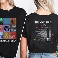Sarah J Maas Eras Tour T Shirt Women The Maas Tour Tee Shirt Acotar Crescent City Merch Printed T-shirt Throne of Glass Tshirt L white