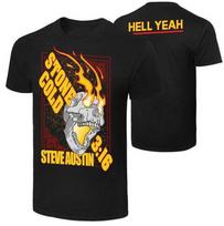 Wwe Shirts  New Wwe Stone Cold Steve Austin Black T-Shirt L black
