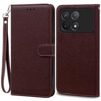 F6 Pro Case For POCO F6 Pro Case Silicone Wallet Leather Flip Case For Xiaomi Poco F6 Pro 5G Case Book Cover Fundas for POCO F6 Pro 5G black