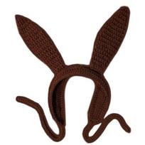 Winter Slouchy Hat for Girls Winter Long Ears Hat Rabbit Warm Headband ruda