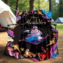 1 vnt., Disney Aladino princesė Džasmina pledas Minkštas užklotas laukui, Idėja dovanai, Pledai laukui, Svetainė, Kelionė 130x150cm black