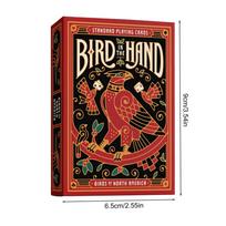 54 Sheet Poker Cards Bird Pattern Classic Poker Games Decks Toys Games for Collectors Adults Nature Lovers Travel Pool Table black