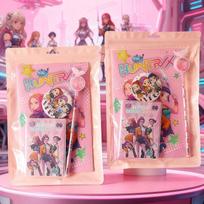 K-POP Demon Hunters Anime Merch Stationery Set Student Study Supplies and Children's Present great for daily use pink