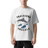 Tralalero Tralala Funny Printed Cotton T-shirt Summer Men's and Women's New Clothing Fashion High Quality T-shirt Street Wear... 5XL įvairiaspalvis