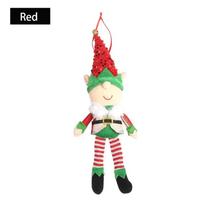 Nauja Kalėdų Elfo Lėlė Gnomai Pliušinė Dekoracija Kabantys Papuošalai Kalėdinė Eglutė Vitrinos Dekoras Mielas Elfo Pakabukas Vaikų Dovana Naujieji Metai 1PC raudona