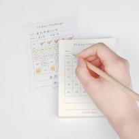30 dienų planuotojas Kasdienis iššūkių bloknotas Savidrausmės kontrolinis sąrašas Lipnūs atmintinės bloknotai Mini kišeninis kontrolinis sąrašas Rašymo bloknotai white