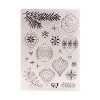 Christmas Clear Stamps Vintage Silicone Seals for DIY Scrapbooking Card Making Embossing Decoration Rubber Stamps Crafts 1 white