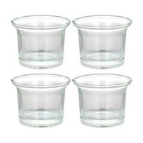 Glass Bird Feeder Cups, Feeder Replacement Bowls, 2.44 Inch Weatherproof Glass Bowl for Hummingbird & Finch, Outdoor Hanging Feeder Accessory & 4pcs white
