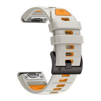 New 22mm 26mm QuickFit Silicone Watch Strap for Garmin Fenix 8 Pro 8 47mm 51mm E 7 7X 6 6X/Tactix/Quatix/D2 Mach 2 Pro/Epix Band QuickFit 26mm gray