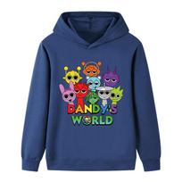 B1054 Kids Boys Girls Sprunki Print Outerwear Long Sleeves Hoodie 120cm tamsiai mėlyna spalva