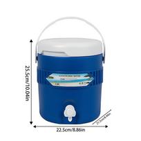 Water Cooler Dispenser 3.8L Insulated Water Coolers Beverage Serveware Portable Drink Dispensers for Outdoor Activities Fishing mėlyna