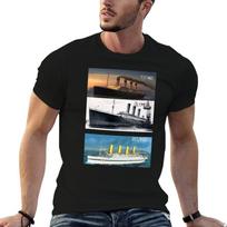 Titanic,britanic sister ship,iceberg,white star star liners,ship T-Shirt Workout Short Sleeve T L black