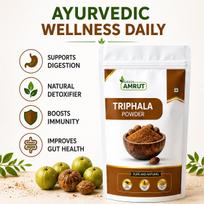 GREEN AMRUT Triphala Powder | 100% Pure & Natural Herbal Powder | Chemical Free & Additives Free Ayurvedic Digestive Health & Detox Support Suppl