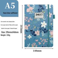 2027 English A5 Weekly Planner - High-Quality Custom Logo Notebook A5 gray