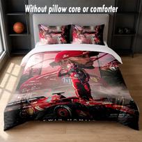 Lewis Hamilton Dizaino Lovos Patalynės Komplektas 1 Antklodės Užvalkalas + 2 Pagalvių Užvalkalai Minkšti Kvėpuojantys Namų Patiesalai 140cm*210cm