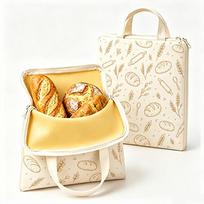 Buckle Closure Baguette Storage Bag Beeswax Food Storage Bag  Baguette Toast Storage Style5 beige